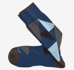 First In Comfort Geometric Colorblock Socks - 04430230