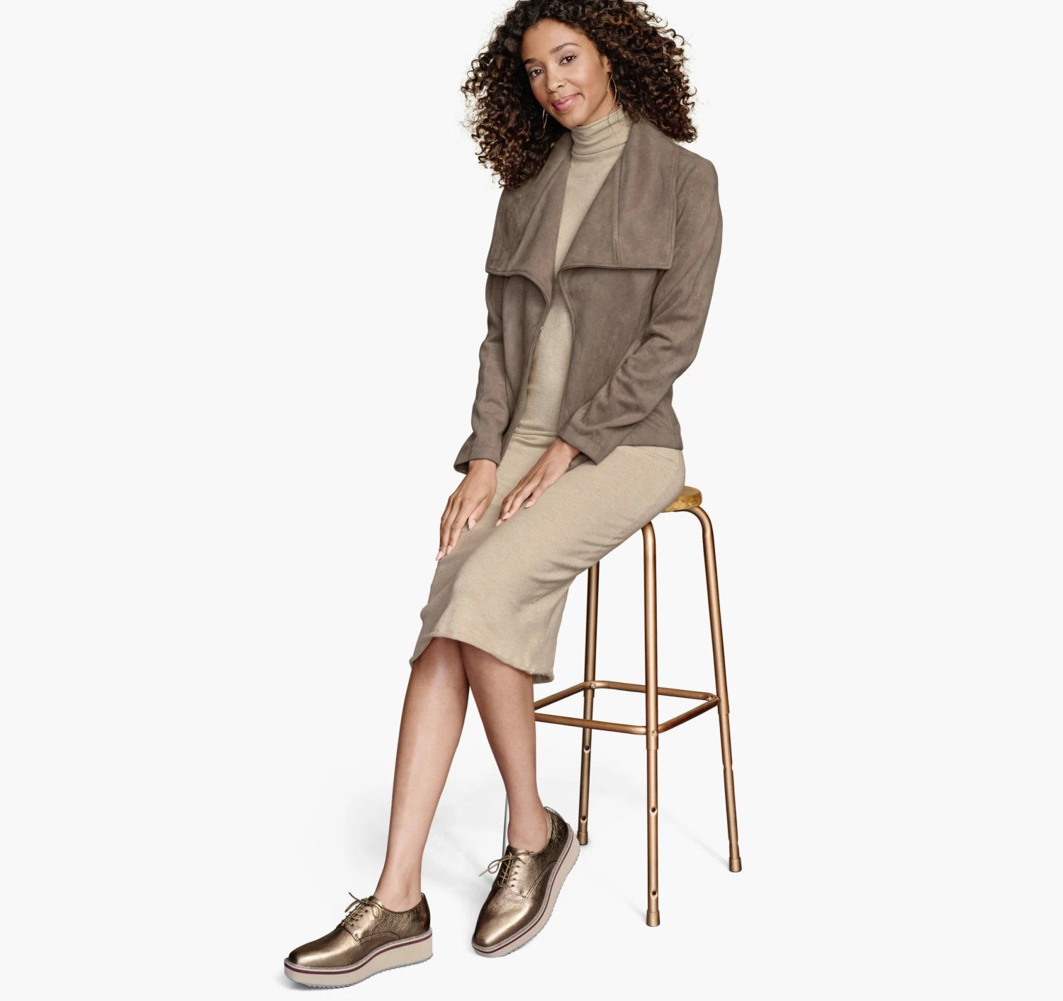 Bonded Faux-Suede Jacket - 04501763-M 2 Bonded Faux-Suede Jacket - 04501763-M - Image 2