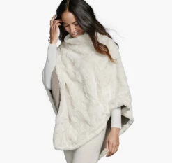 Reversible Faux-Fur Poncho - 04501798
