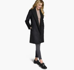 Wool-Blend Coat With Removable Knit Collar - 04501803-L 9 Wool-Blend Coat With Removable Knit Collar - 04501803-L -JOHNSTON MURPHY Shop 451803 master 4