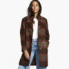 Brushed Plaid Coat - 04501806-XL