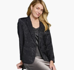 Animal Jacquard Blazer - 04501808-L
