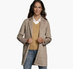 Windowpane Knit Blazer - 04501810-L