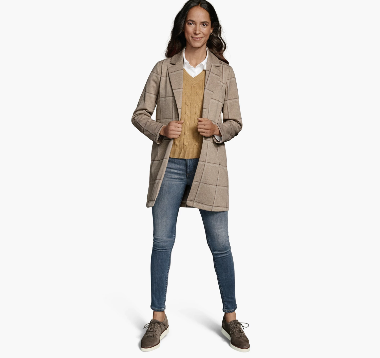 Windowpane Knit Blazer - 04501810-L 2 Windowpane Knit Blazer - 04501810-L - Image 2