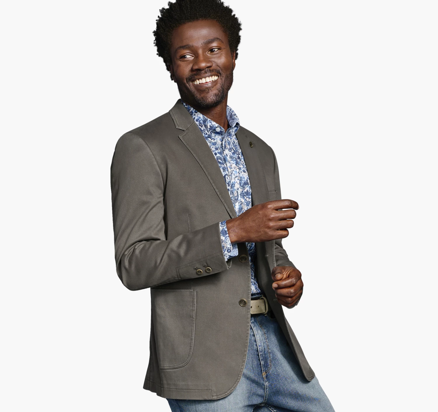 Washed Cotton Blazer - 04901846-XXL 1 Washed Cotton Blazer - 04901846-XXL