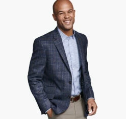 Multi Plaid Blazer - 04901847-S