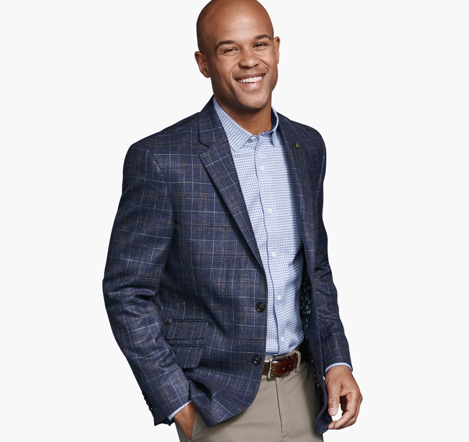 Multi Plaid Blazer - 04901847-S 1 Multi Plaid Blazer - 04901847-S