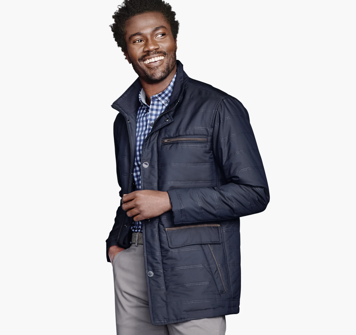 Perforated Quilted Jacket - 04903145-XXL 1 Perforated Quilted Jacket - 04903145-XXL