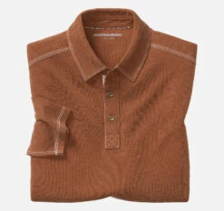 Vintage Slub Long-Sleeve Polo - 07405541-XXL