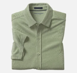 Vintage Birdseye Button-Front Shirt - 07405679-XXL