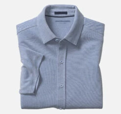 Vintage Birdseye Button-Front Shirt - 07405681-XXL