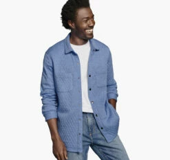 Quilted Snap-Front Knit - 07405809-XXL