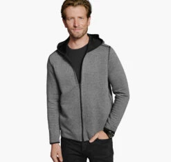 Reversible Channel Quilted Hoodie - 07405915-XXL
