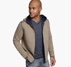 Reversible Channel Quilted Hoodie - 07405916-S