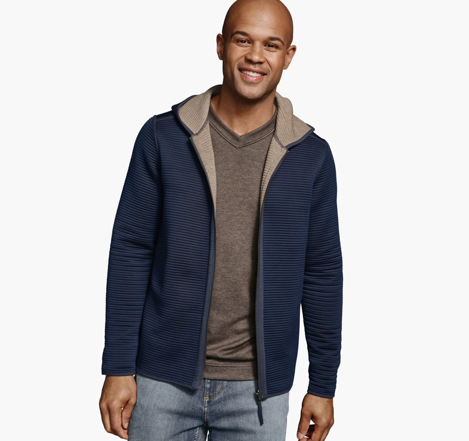 Reversible Channel Quilted Hoodie - 07405916-S 2 Reversible Channel Quilted Hoodie - 07405916-S - Image 2