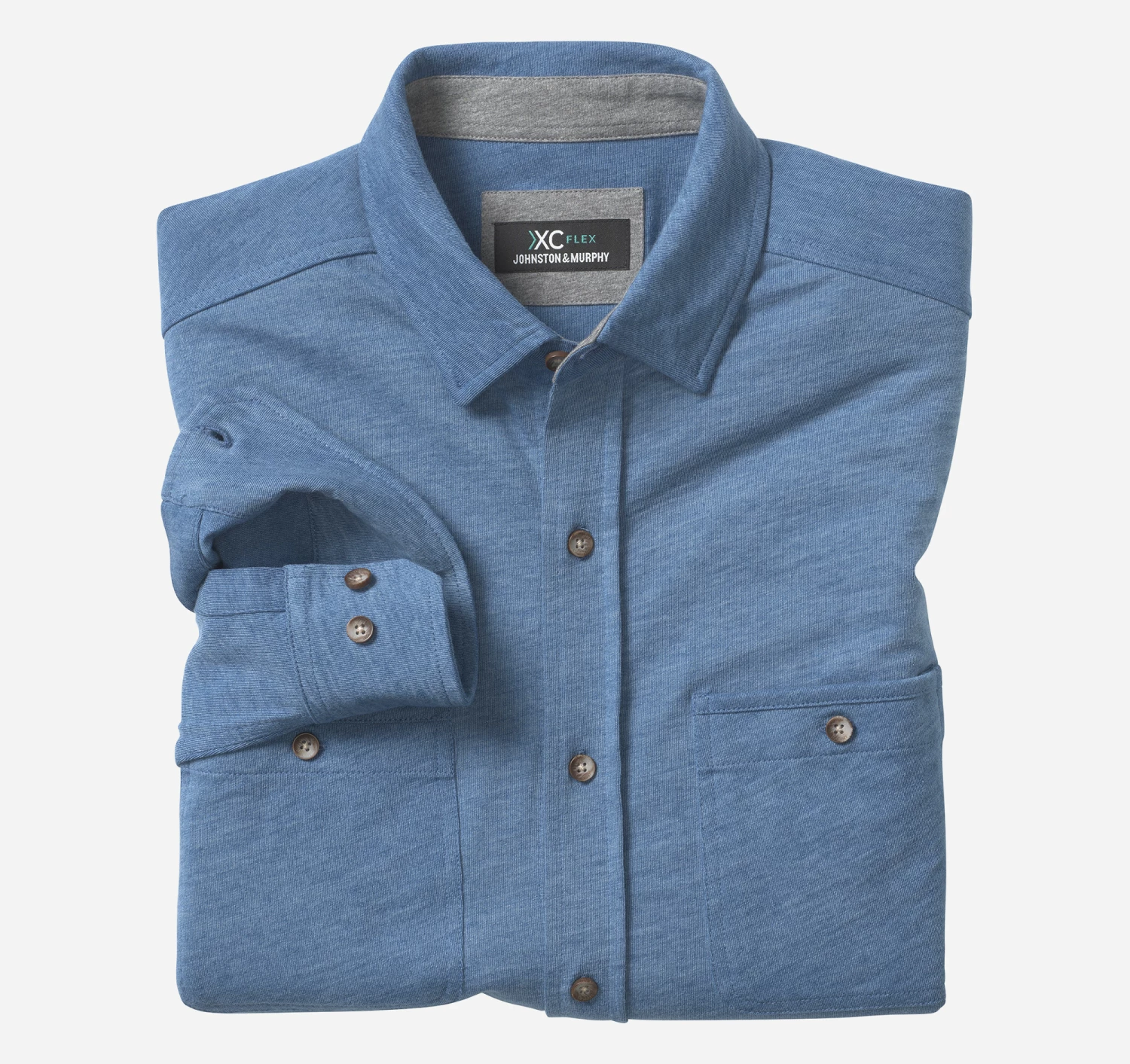 XC Flex® Stretch Indigo Long-Sleeve Shirt - 07405937-3XL 1 XC Flex® Stretch Indigo Long-Sleeve Shirt - 07405937-3XL