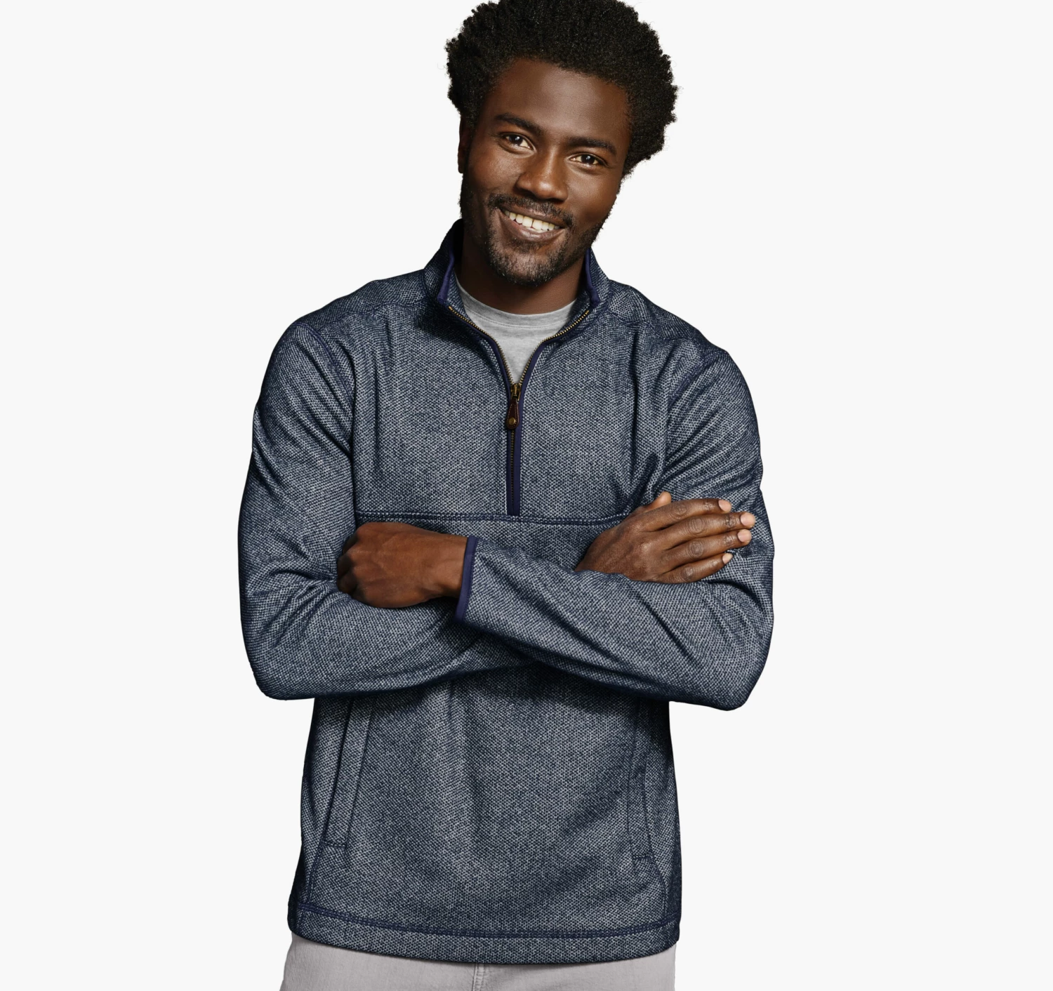 Textured Fleece Quarter-Zip - 07405983-XXL 1 Textured Fleece Quarter-Zip - 07405983-XXL