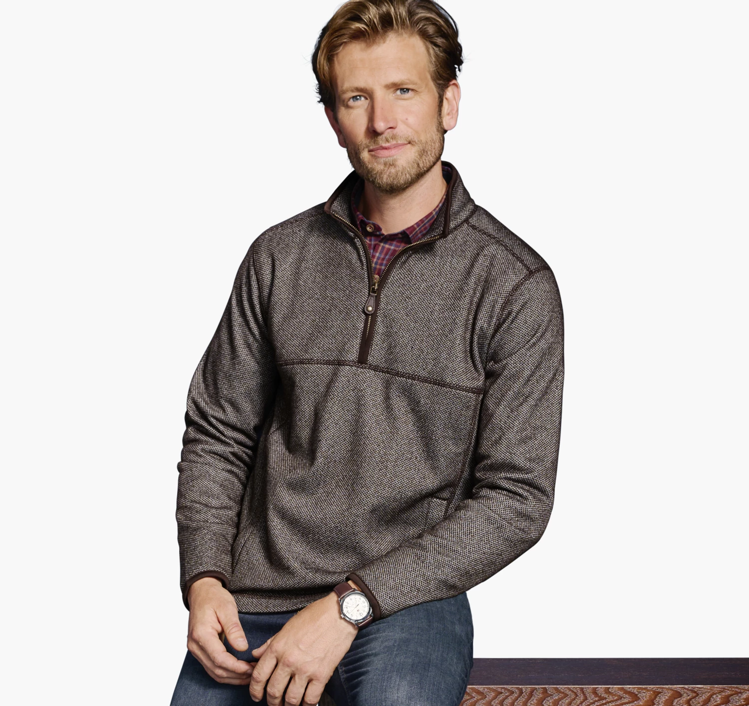 Textured Fleece Quarter-Zip - 07405984-XXL 2 Textured Fleece Quarter-Zip - 07405984-XXL - Image 2