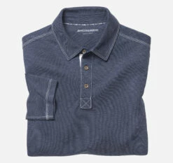 Vintage Slub Long-Sleeve Polo - 07406530-XXL