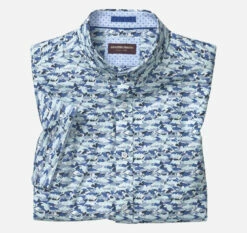 Printed Cotton Short-Sleeve Shirt - 07409041-L