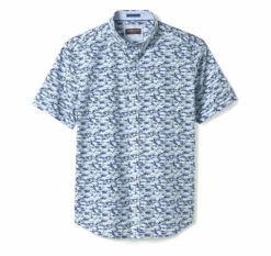 Printed Cotton Short-Sleeve Shirt - 07409041-L -JOHNSTON MURPHY Shop 749041 master 2
