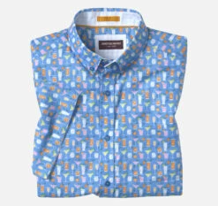 Printed Cotton Short-Sleeve Shirt - 07409273-L-R -JOHNSTON MURPHY Shop 749273 master 2