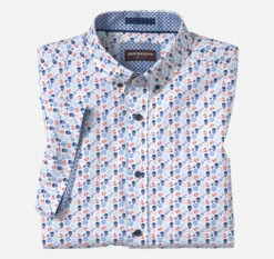 Printed Cotton Short-Sleeve Shirt - 07409276-M-S -JOHNSTON MURPHY Shop 749276 master 2