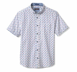 Printed Cotton Short-Sleeve Shirt - 07409276-M-S -JOHNSTON MURPHY Shop 749276 master 3