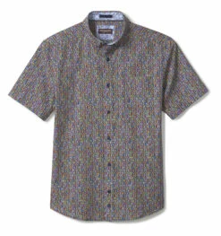 Printed Cotton Short-Sleeve Shirt - 07409278-L -JOHNSTON MURPHY Shop 749278 master 2