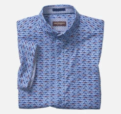 Printed Cotton Short-Sleeve Shirt - 07409279-M-S -JOHNSTON MURPHY Shop 749279 master 3