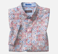 Textured Cotton Short-Sleeve Shirt - 07409293-XXL -JOHNSTON MURPHY Shop 749293 master 3