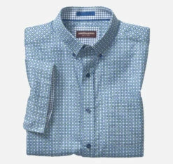 Textured Cotton Short-Sleeve Shirt - 07409296-3XL-R -JOHNSTON MURPHY Shop 749296 master 3