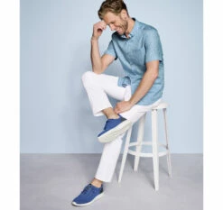 Textured Cotton Short-Sleeve Shirt - 07409296-3XL-R -JOHNSTON MURPHY Shop 749296 master 4