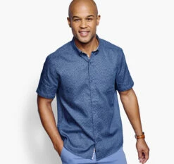 Textured Cotton Short-Sleeve Shirt - 07409381-L-R