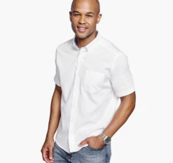 Textured Cotton Short-Sleeve Shirt - 07409382-L-R
