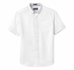 Textured Cotton Short-Sleeve Shirt - 07409382-L-R -JOHNSTON MURPHY Shop 749382 master 3