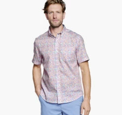 Textured Cotton Short-Sleeve Shirt - 07409395-S-S