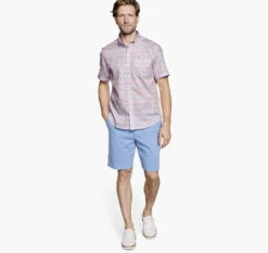 Textured Cotton Short-Sleeve Shirt - 07409395-S-S -JOHNSTON MURPHY Shop 749395 master 4