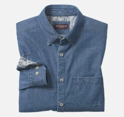 Washed Denim Shirt - 07409407-XXL