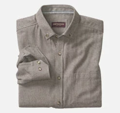 Brushed Heathered Woven Shirts - 07409416-XXL