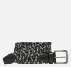 Woven Stretch-Leather Belt - 07507945-36