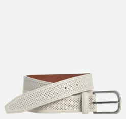 Soft Perforated Leather Belt - 07508079-36